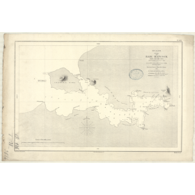 Reproduction carte marine ancienne - 3614 - NANSEI (Archipel), OHO-SIMA (île), AMAMI O SIMA, HANCOCK (Baie), YAKIUTI (Baie) - PA