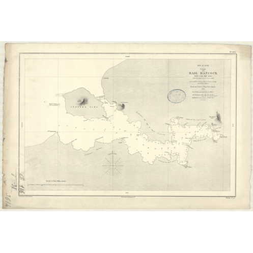 Reproduction carte marine ancienne Shom - 3614 - NANSEI (Archipel), OHO-SIMA (île), AMAMI O SIMA, HANCOCK (Baie), YAKIU