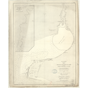 Reproduction carte marine ancienne - 3616 - TONQUIN (Golfe), TONKIN (Golfe), PA-KOI (Mouillage), LIEN-CHAU-FU (Rivière) - CHINE