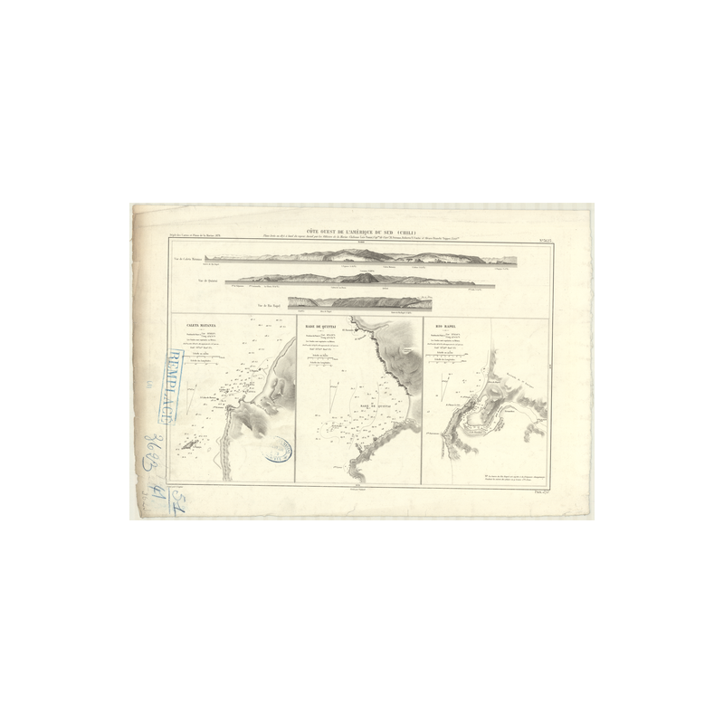 Reproduction carte marine ancienne - 3623 - CALETA MANTANZA - CHILI - PACIFIQUE, AMERIQUE DU SUD (Côte Ouest), AMERIQUE DU SUD (