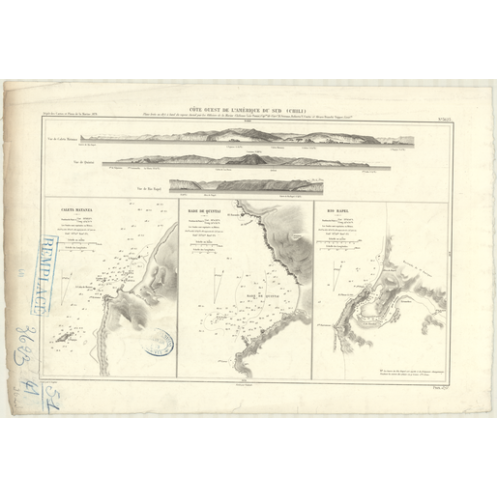 Reproduction carte marine ancienne - 3623 - CALETA MANTANZA - CHILI - PACIFIQUE, AMERIQUE DU SUD (Côte Ouest), AMERIQUE DU SUD ( Reproduction carte marine ancienne - 3623 - CALETA MANTANZA - CHILI - PACIFIQUE, AMERIQUE DU SUD (Côte Ouest), AMERIQUE DU SUD (