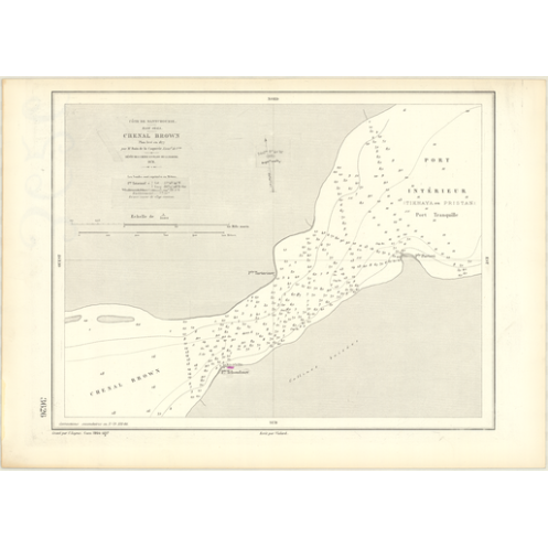 Reproduction carte marine ancienne Shom - 3626 - MANTCHOURIE, OLGA (Baie), BROWN (Chenal) - U.R.S.S. - pACIFIQUE,JAPON (