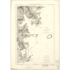 Reproduction carte marine ancienne - 3629 - HONSHU (Côte Sud), KADA (Baie) - NIPON (Côte Sud) - PACIFIQUE, PHILIPPINES (Mer) - (