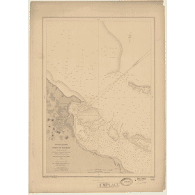 Reproduction carte marine ancienne - 3646 - NOUVELLE-CALEDONIE (Côte Est), POUEBO (Port) - PACIFIQUE, CORAIL (Mer) - (1878 - 200