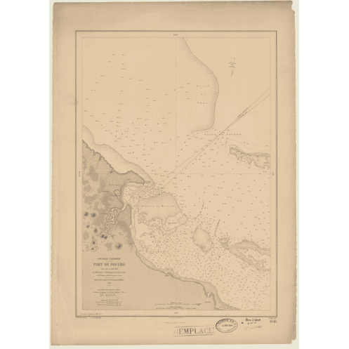 Reproduction carte marine ancienne - 3646 - NOUVELLE-CALEDONIE (Côte Est), POUEBO (Port) - PACIFIQUE, CORAIL (Mer) - (1878 - 200 Reproduction carte marine ancienne - 3646 - NOUVELLE-CALEDONIE (Côte Est), POUEBO (Port) - PACIFIQUE, CORAIL (Mer) - (1878 - 200