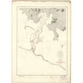 Reproduction carte marine ancienne - 3663 - NOUVELLE-CALEDONIE (Côte Ouest), MUENDU (Baie) - PACIFIQUE, CORAIL (Mer) - (1878 - 1
