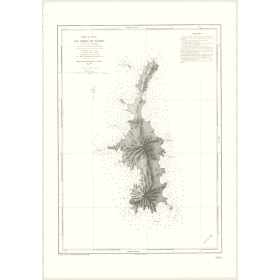 Reproduction carte marine ancienne - 3665 - LOBOS DE TIERRA (île) - PEROU - PACIFIQUE, AMERIQUE DU SUD (Côte Ouest), AMERIQUE DU