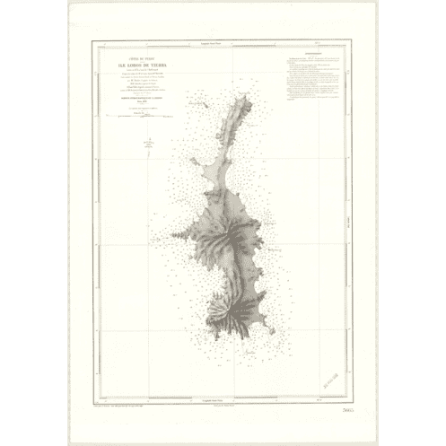Reproduction of old nautical chart - 3665 - LOBOS DE TIERRA (île) - PEROU - PACIFIQUE, AMERIQUE DU SUD (Côte Ouest), AMERIQUE DU