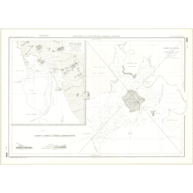 Reproduction carte marine ancienne - 3668 - NOUVELLE-CALEDONIE (Côte Ouest), MUEO (Port) - PACIFIQUE, CORAIL (Mer) - (1878 - 199