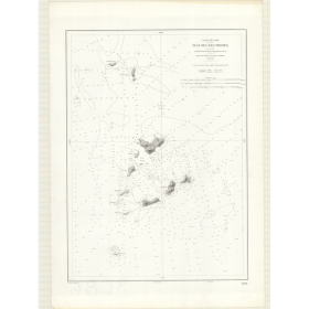 Reproduction carte marine ancienne Shom - 3686 - pIRATES (îles) - pACIFIQUE,SIAM (Golfe),THAILANDE (Golfe) - (1879 - ?)