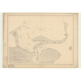 Reproduction carte marine ancienne - 3693 - TONGA-TABU (île), TONGATAPU (île) - TONGA (Archipel) - PACIFIQUE - (1879 - 1891)