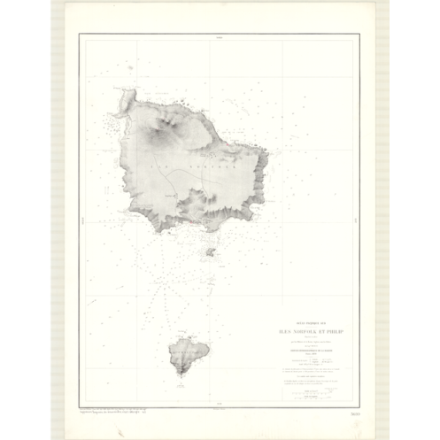 Reproduction carte marine ancienne - 3699 - NORFOLK (île), PHILIP (île) - PACIFIQUE, TASMAN (Mer) - (1879 - ?) Reproduction carte marine ancienne - 3699 - NORFOLK (île), PHILIP (île) - PACIFIQUE, TASMAN (Mer) - (1879 - ?)