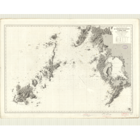 Reproduction carte marine ancienne - 5377 - KIUSHU (Côte Ouest), KYUSHU (Côte Ouest), GO TO (îles), OMURA (Golfe), HIRADO (Détro