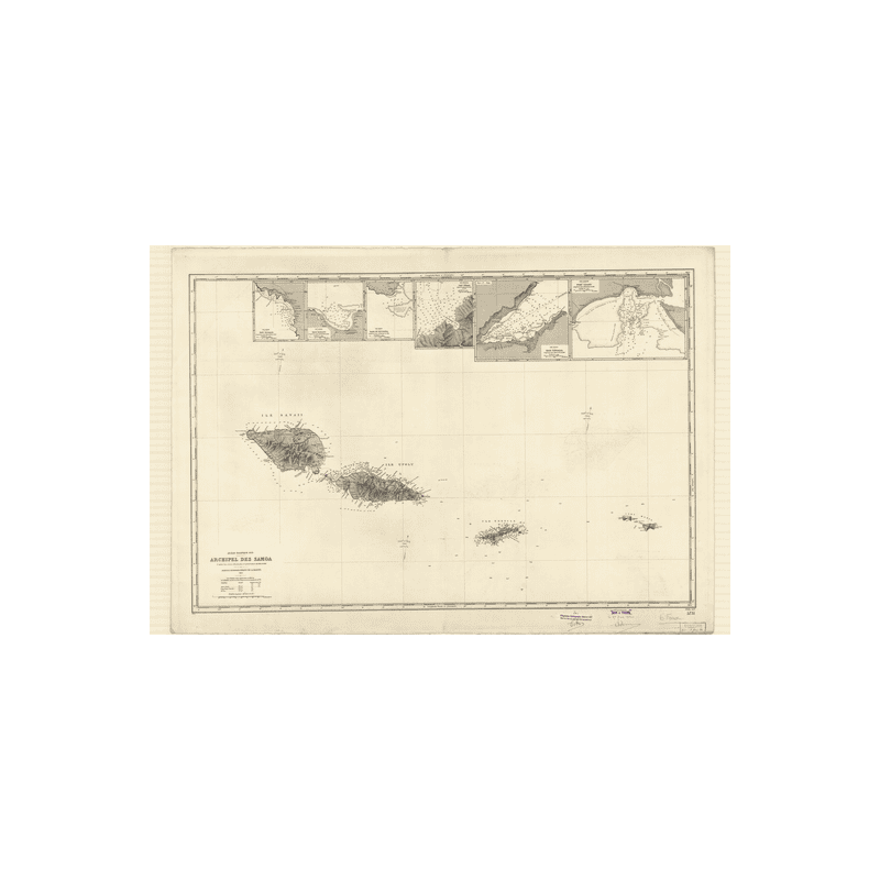 Reproduction carte marine ancienne Shom - 5731 - SAMOA (îles) - pACIFIQUE - (1932 - 1986)