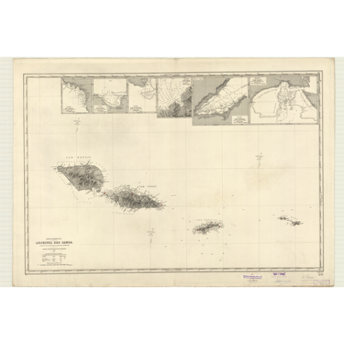 Reproduction carte marine ancienne Shom - 5731 - SAMOA (îles) - pACIFIQUE - (1932 - 1986)