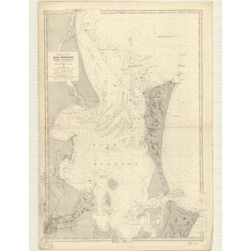 Reproduction carte marine ancienne - 5733 - MORETON (Baie), BRISBANE (Rivière) - PACIFIQUE, TASMAN (Mer), AUSTRALIE (Côte Est) -