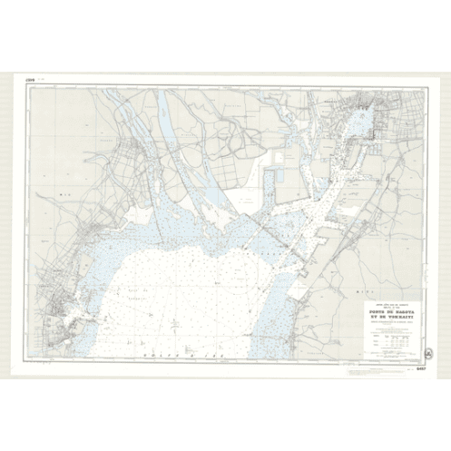 Reproduction of old nautical chart - 6457 - HONSYU (Côte Sud), HONSHU (Côte Sud), ISE (Golfe), NAGOYA (Port), YOKKAITI (Port) -