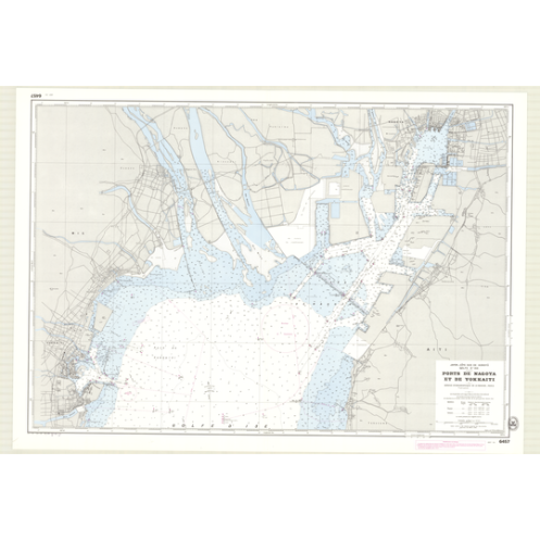 Carte marine ancienne - 6457 - HONSYU (Côte Sud), HONSHU (Côte Sud), ISE (Golfe), NAGOYA (Port), YOKKAITI (Port) - JAPON - PACIF
