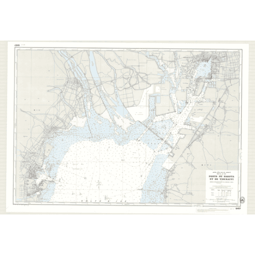 Carte marine ancienne - 6457 - HONSYU (Côte Sud), HONSHU (Côte Sud), ISE (Golfe), NAGOYA (Port), YOKKAITI (Port) - JAPON - PACIF