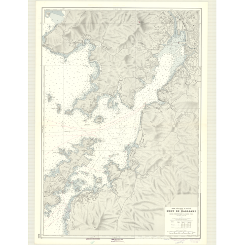 Carte marine ancienne - 6460 - KYUSYU (Côte Ouest), KYUSHU (Côte Ouest), NAGASAKI (Port) - JAPON - PACIFIQUE - (1969 - 1980)