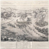 Reproduction gravure'ancienne Grande carte de siège de la citadelle de Saint Martin de l'Île de Ré - 92 x 91 cm