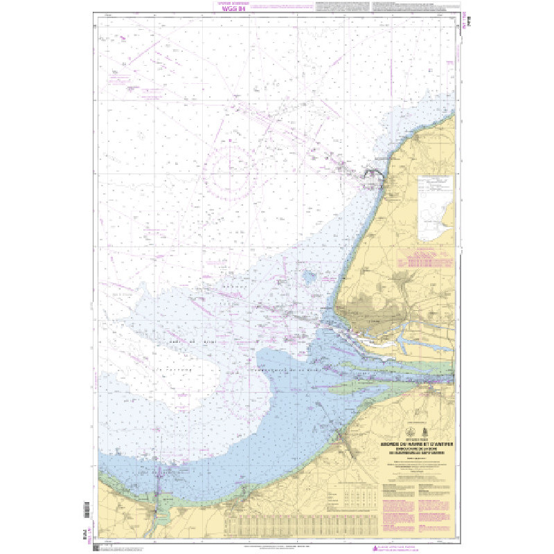 Shom Raster Géotiff - 7418 - carte marine numérique - Abords de Havre et d'Antifer - Emboucoeure de la Seine - De Ouistreham au