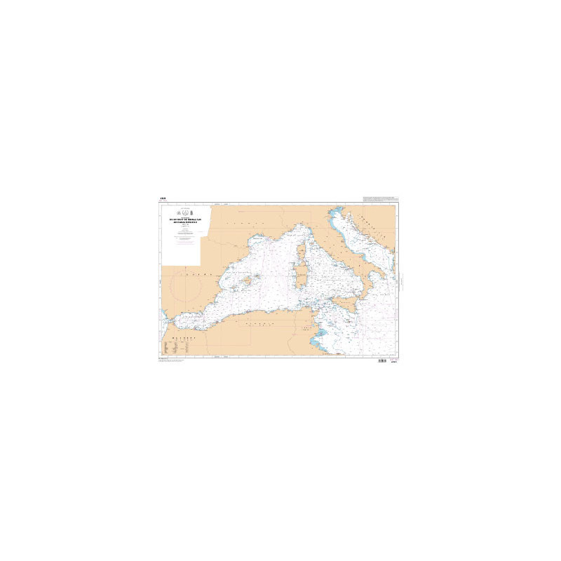 Shom Raster Géotiff - 6757 - carte marine numérique - De détroit de Gibraltar au Canal de Sicile
