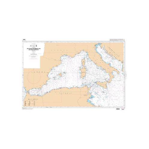Shom Raster Géotiff - 6757 - carte marine numérique - De détroit de Gibraltar au Canal de Sicile