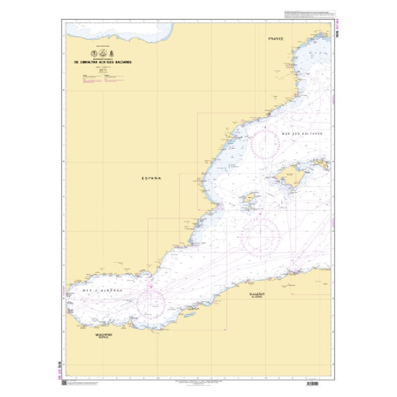 Shom Raster Géotiff - 7015 - De Gibraltar aux îles Baléares