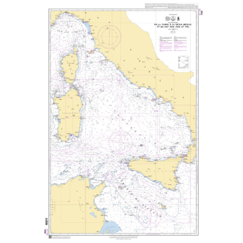 Shom Raster Géotiff - 7292 - De la Corse à la Sicile