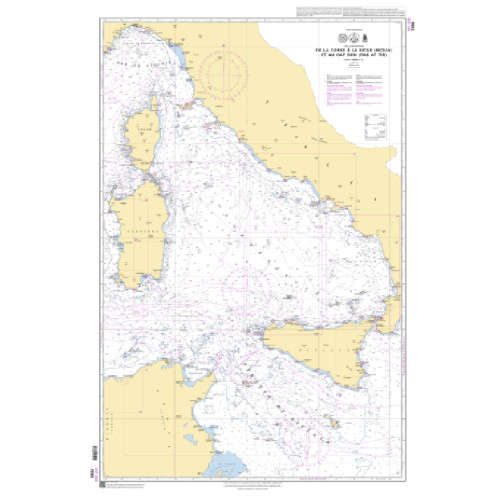 Shom Raster Géotiff - 7292 - carte marine numérique - De la Corse à la Sicile (