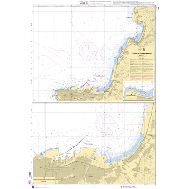 Shom Raster Géotiff - 7348 - Approches de Beyrouth (Beiroût)