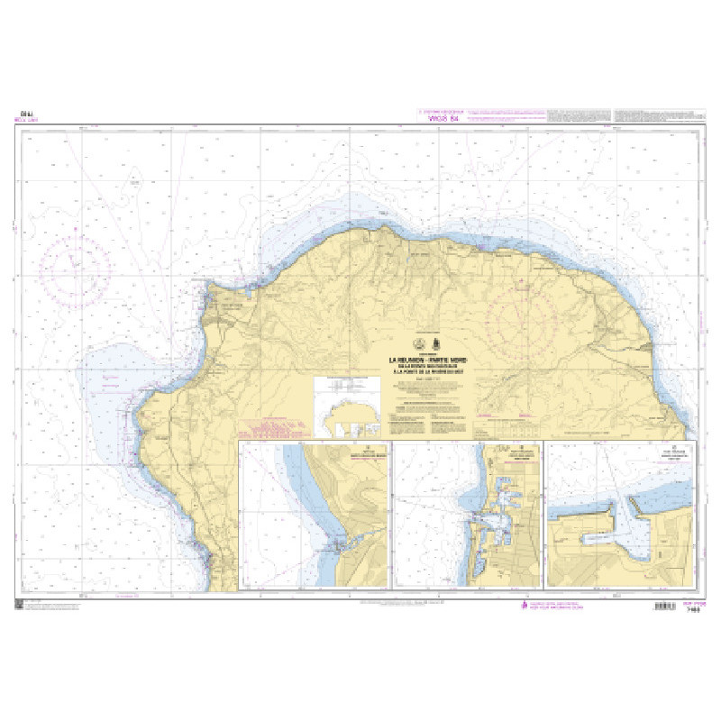 Shom Raster Géotiff - 7183 - La Réunion - Partie Nord - De la pointe des Châteaux à la pointe de la Rivière de Mât