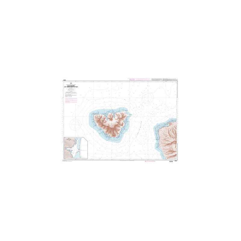 Shom Raster Géotiff - 6658 - Ile de Mooréa - Côte Nord-Ouest de Tahiti
