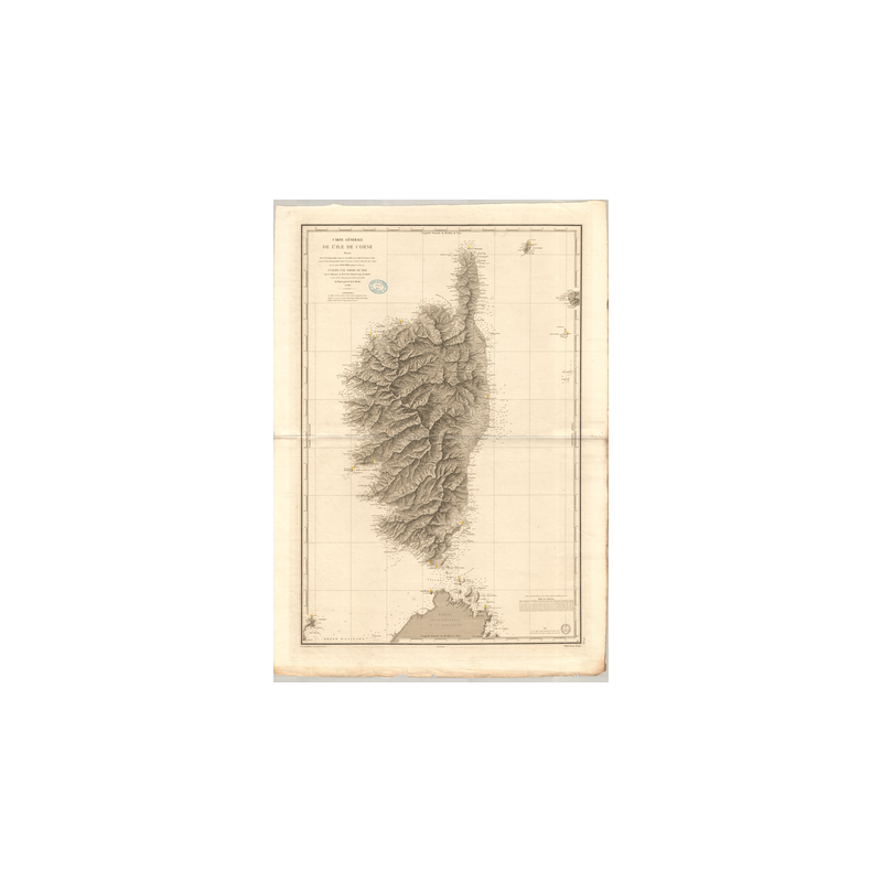 Reproduction carte marine ancienne Shom - 232 - CORSE - MEDITERRANEE - (1831 - ?)