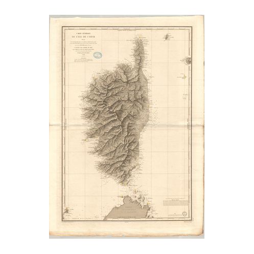 Reproduction carte marine ancienne Shom - 232 - CORSE - MEDITERRANEE - (1831 - ?)
