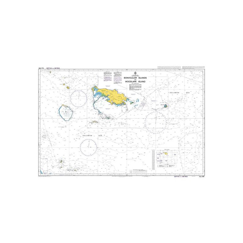Australian Hydrographic Office - AUS383 - Bonvouloir Islands to Woodlark Island