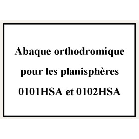 Shom - 0101NQA - Abaque orthodromique pour les planisphères 0101HSA et 0102HSA
