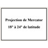 Shom - 9173NQA - Projection de Mercator 18° à 24° de latitude