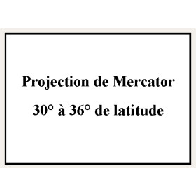 Shom - 9175NQG - Projection de Mercator 30° à 36° de latitude