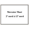 Shom - 9606NQG - Mercator Muet 2° nord à 12° nord