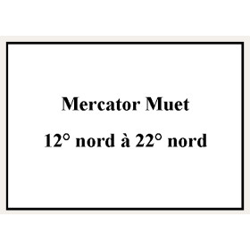 Shom - 9607NQG - Mercator Muet 12° nord à 22° nord