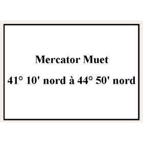 Shom - 9609NQG - Mercator Muet 41° 10' nord à 44° 50' nord