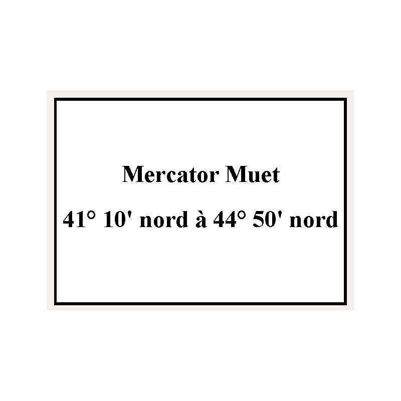 Shom - 9609NQG - Mercator Muet 41° 10' nord à 44° 50' nord