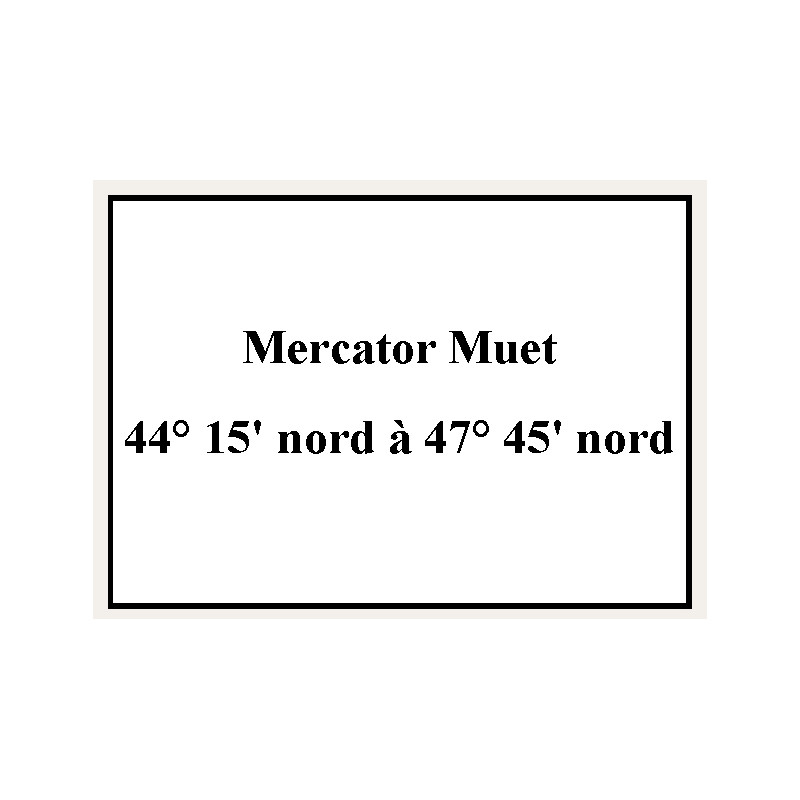 Shom - 9610NQG - Mercator Muet 44° 15' nord à 47° 45' nord