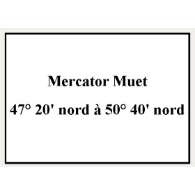 Shom - 9611NQG - Mercator Muet 47° 20' nord à 50° 40' nord