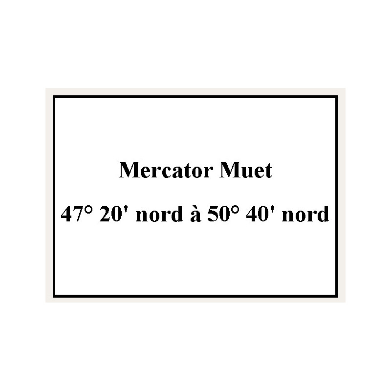 Shom - 9611NQG - Mercator Muet 47° 20' nord à 50° 40' nord