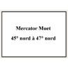 Shom - 9621NQG - Mercator Muet 45° nord à 47° nord