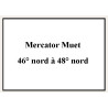 Shom - 9622NQG - Mercator Muet 46° nord à 48° nord