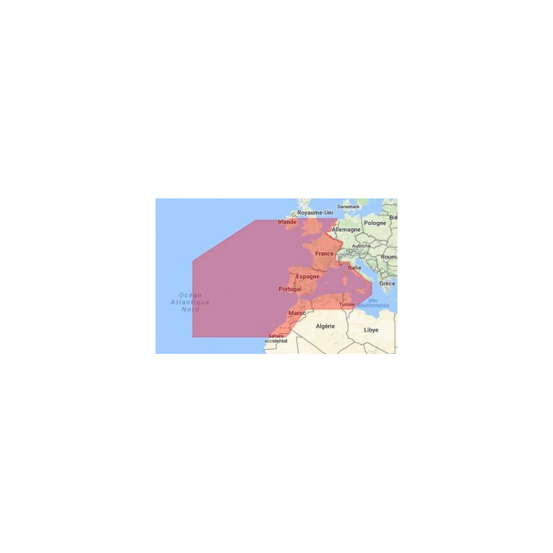 C-Map Max Megawide pour Adrena EW-M010 West European Coasts and West Med.